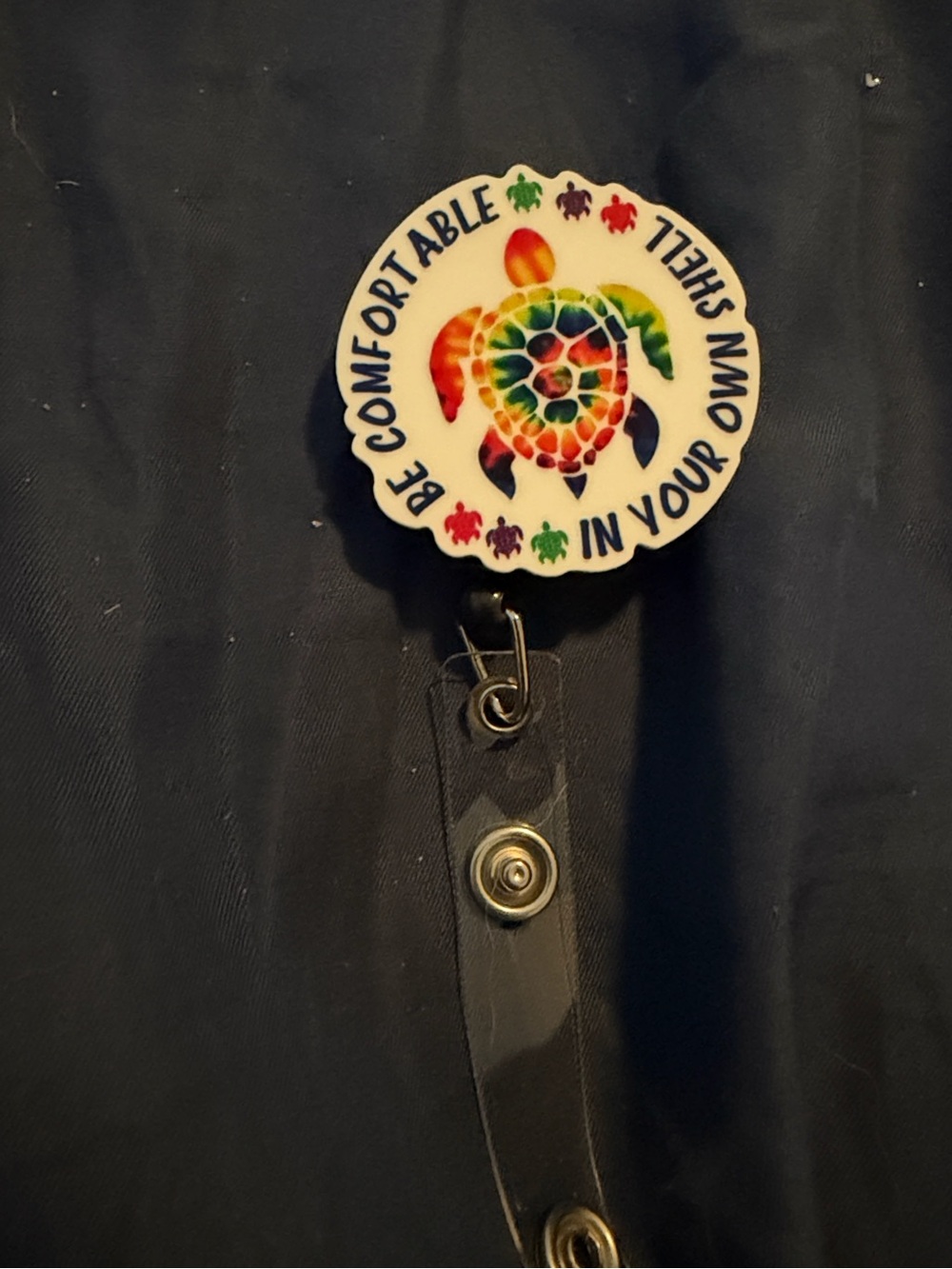 Multi-Color Sea Turtle Badge Reel - Be Comfortable in Your Own Shell